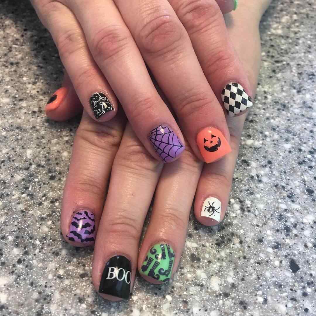 uñas de halloween