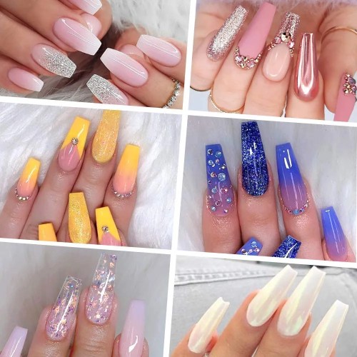 Para verano las uñas acrílicas son muy elegantes y perfectas para fiestas de noche