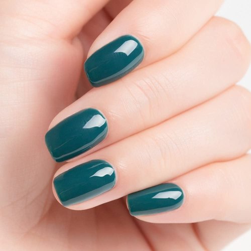 Permanente Uñas UV LED para Manicura Nail Art, Verde Azulado, uñas de Verano Fresco