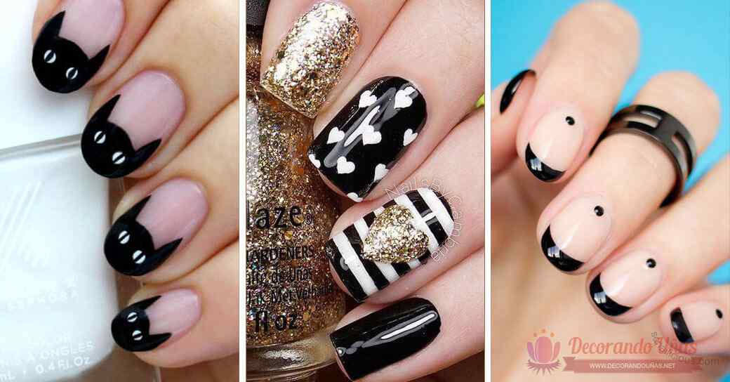 80 Diseñps de uñas decoradas en color negro