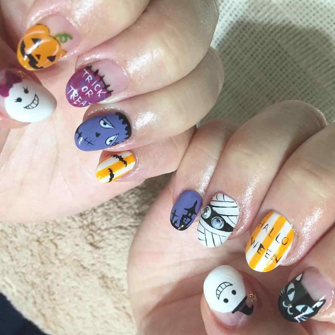 diseño de uñas Halloween