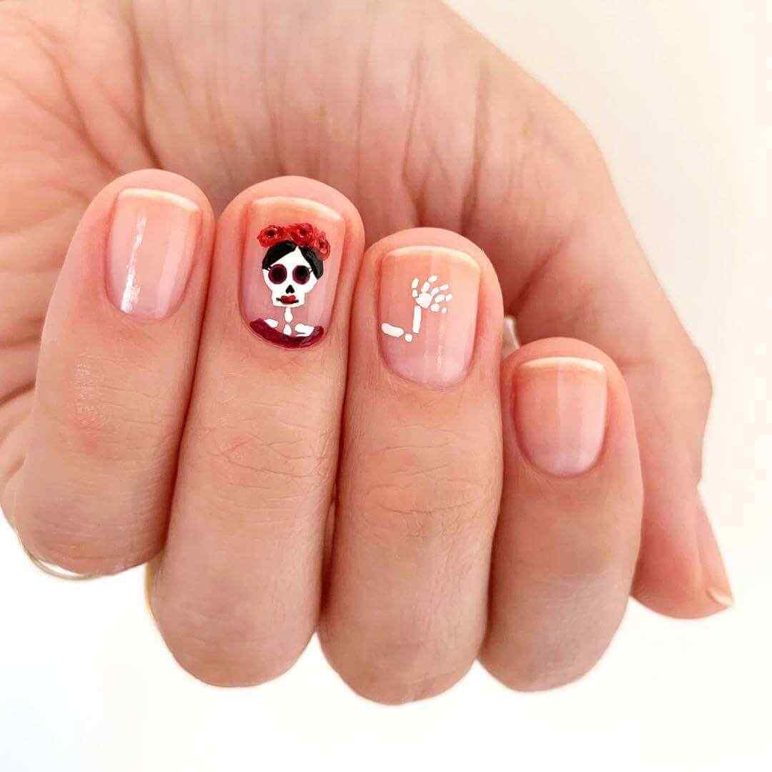 uñas calavera dia de los muertos