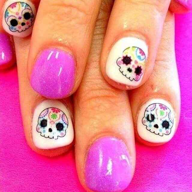 uñas catrina calavera mexicana