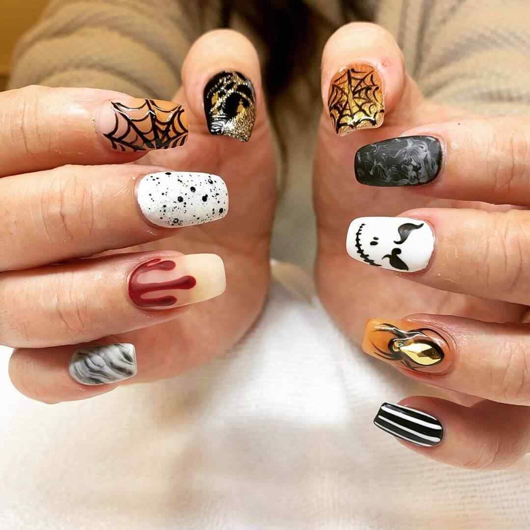 uñas de halloween acrilicas