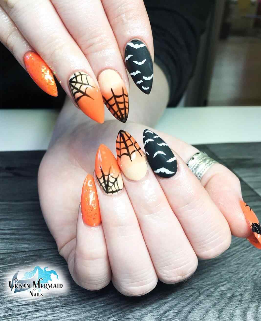 uñas de muercielago halloween