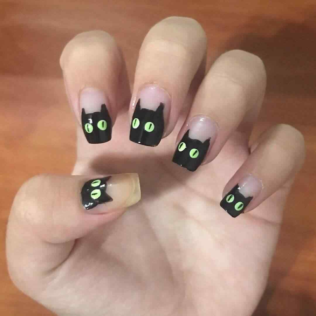 uñas decoradas gato facil