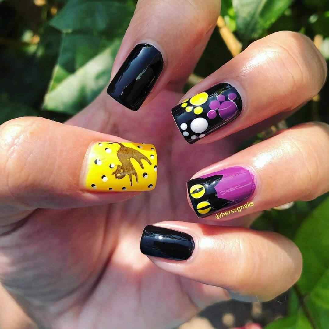 uñas gatos halloween