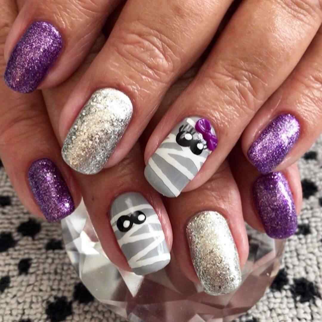 uñas halloween sencillas