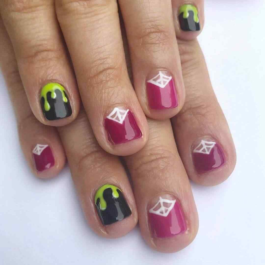 uñas sencillas de halloween