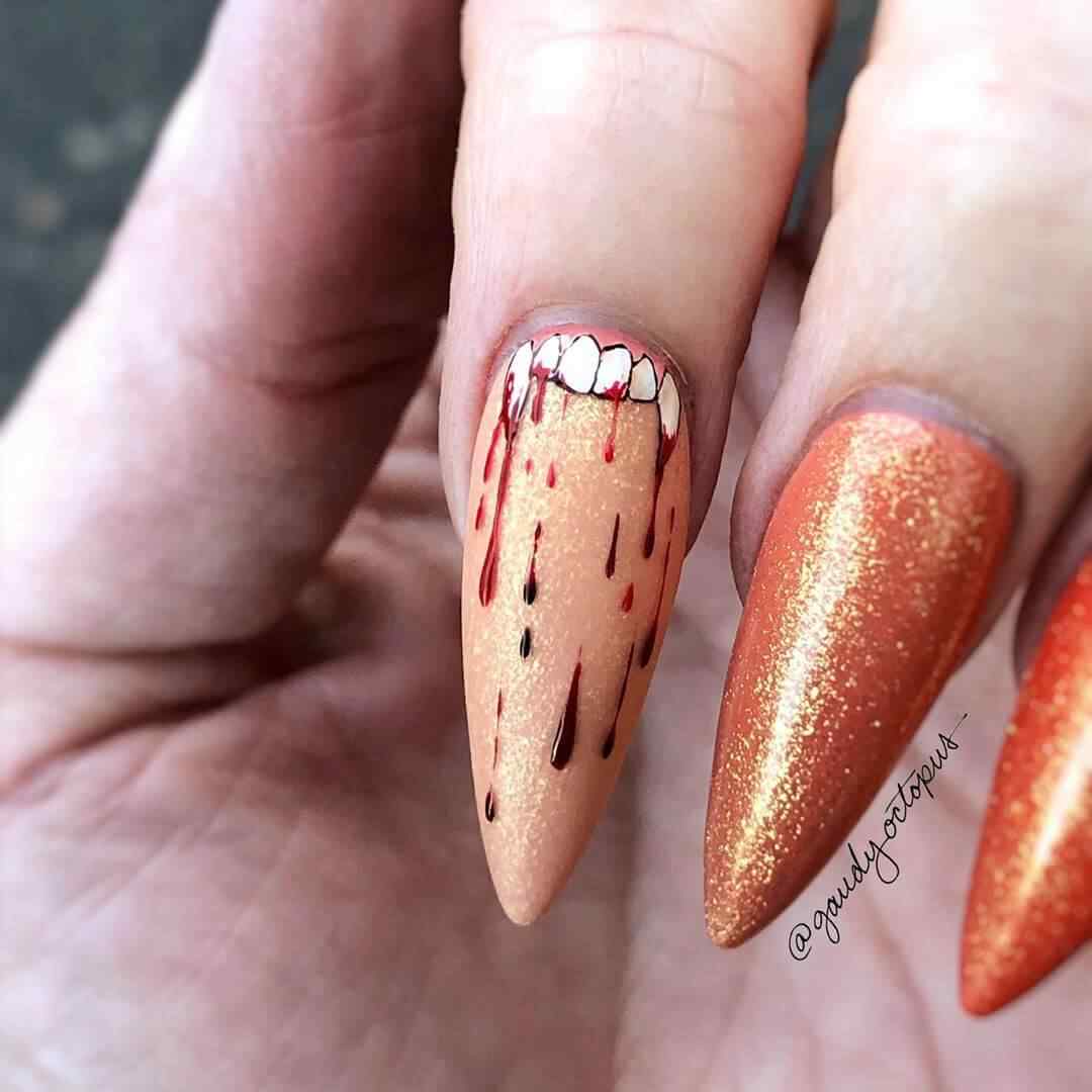 uñas vampiro halloween